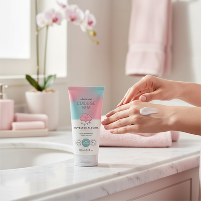 Loção Iluminadora Cuide-se Bem Nuvem de Alegria - Lifestyle Aplicação