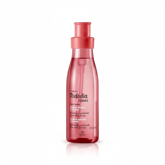 Body Splash Tododia Flores Flor de Pêssego e Jasmin 200ml - fundo branco