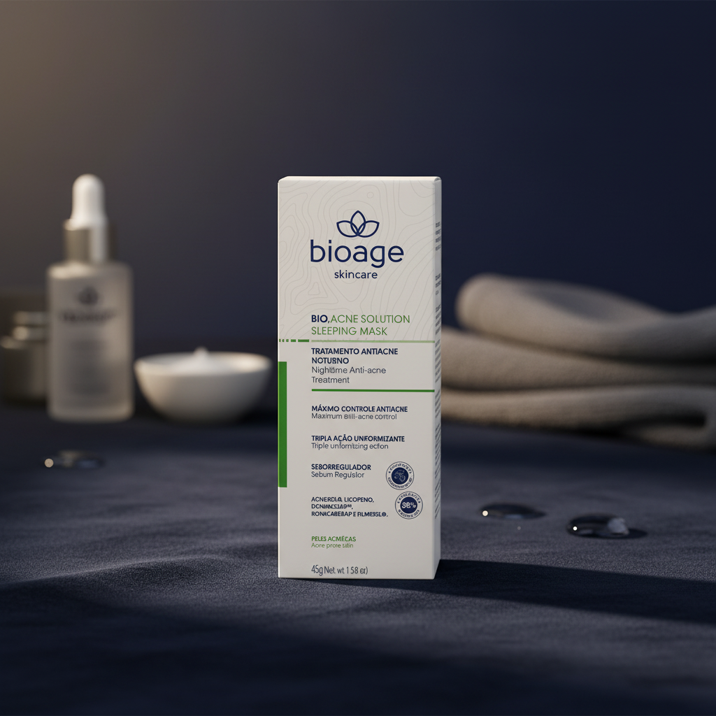 Bioage Sleeping Mask - lifestyle noturno azul