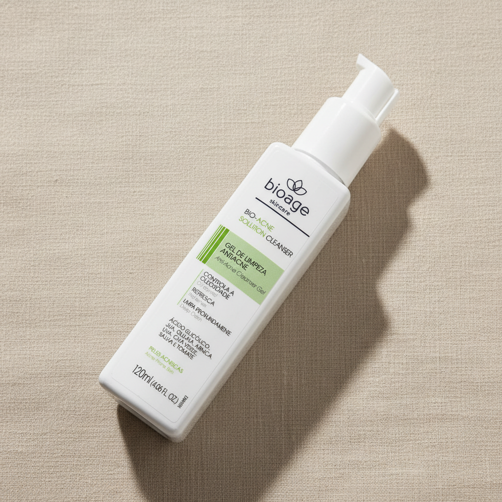 Bioage Bio-Acne Solution Cleanser - ângulo 45° linho