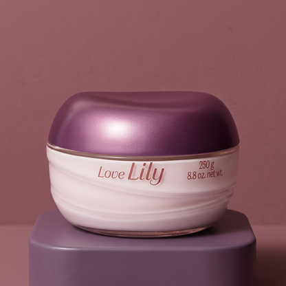 Love Lily em composição arquitetônica rosa