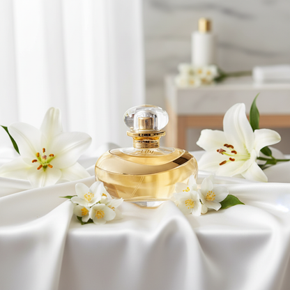 Lily Eau de Parfum com flores de lírio e jasmim