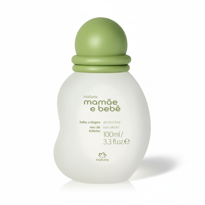 Eau de Toilette Natura Mamãe et Bébé - Vue à 45 degrés montrant l'étiquette