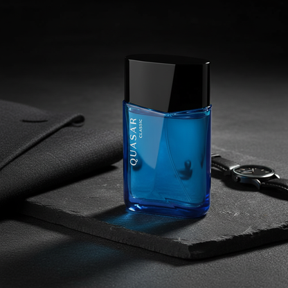 Quasar Classic Eau de Toilette 100ml - lifestyle pedra cinza