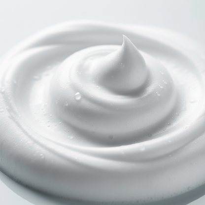 Texture riche et crémeuse de la mousse à raser