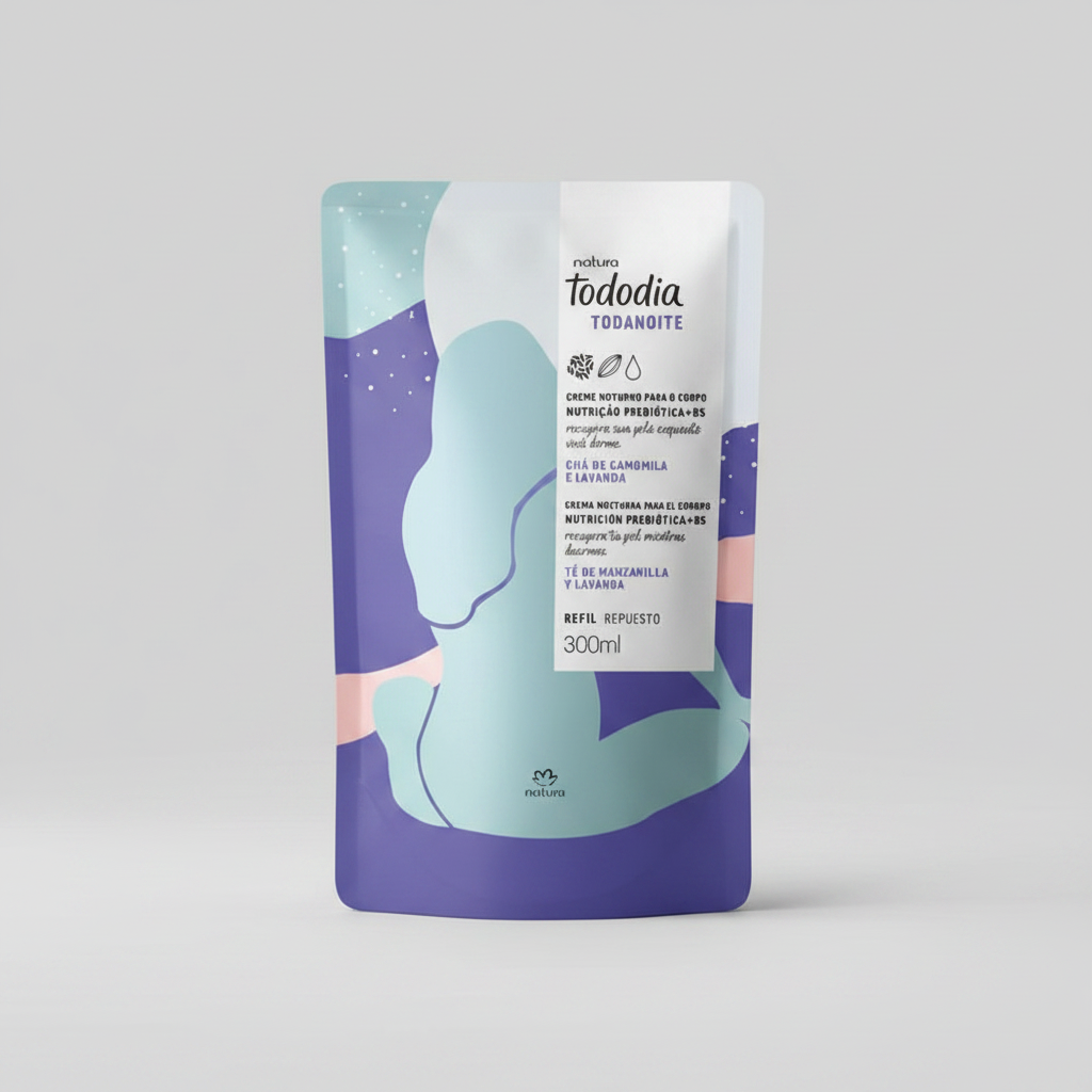 Refil Creme Noturno Tododia Todanoite Natura 300ml - ângulo 45 graus