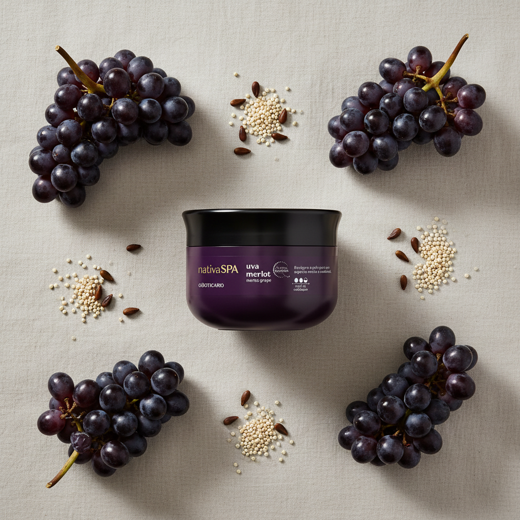 Ingrédients naturels - Raisins merlot et graines