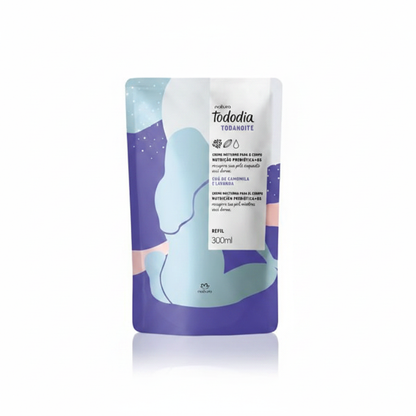 Refil Creme Noturno Tododia Todanoite Natura 300ml - close-up rótulo