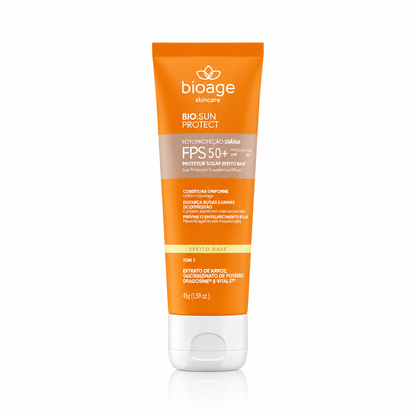 Bioage Bio-Sunprotect Protetor Solar Efeito Base FPS 50+ Tom 3, 45 g, foto principal em fundo branco