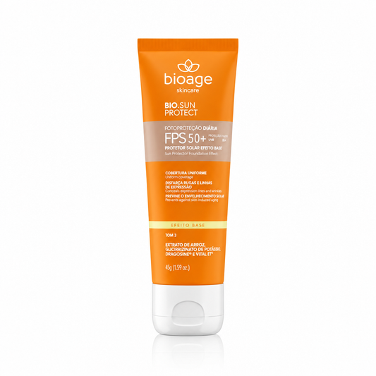 Bioage Bio-Sunprotect Protetor Solar Efeito Base FPS 50+ Tom 3, 45 g, foto principal em fundo branco