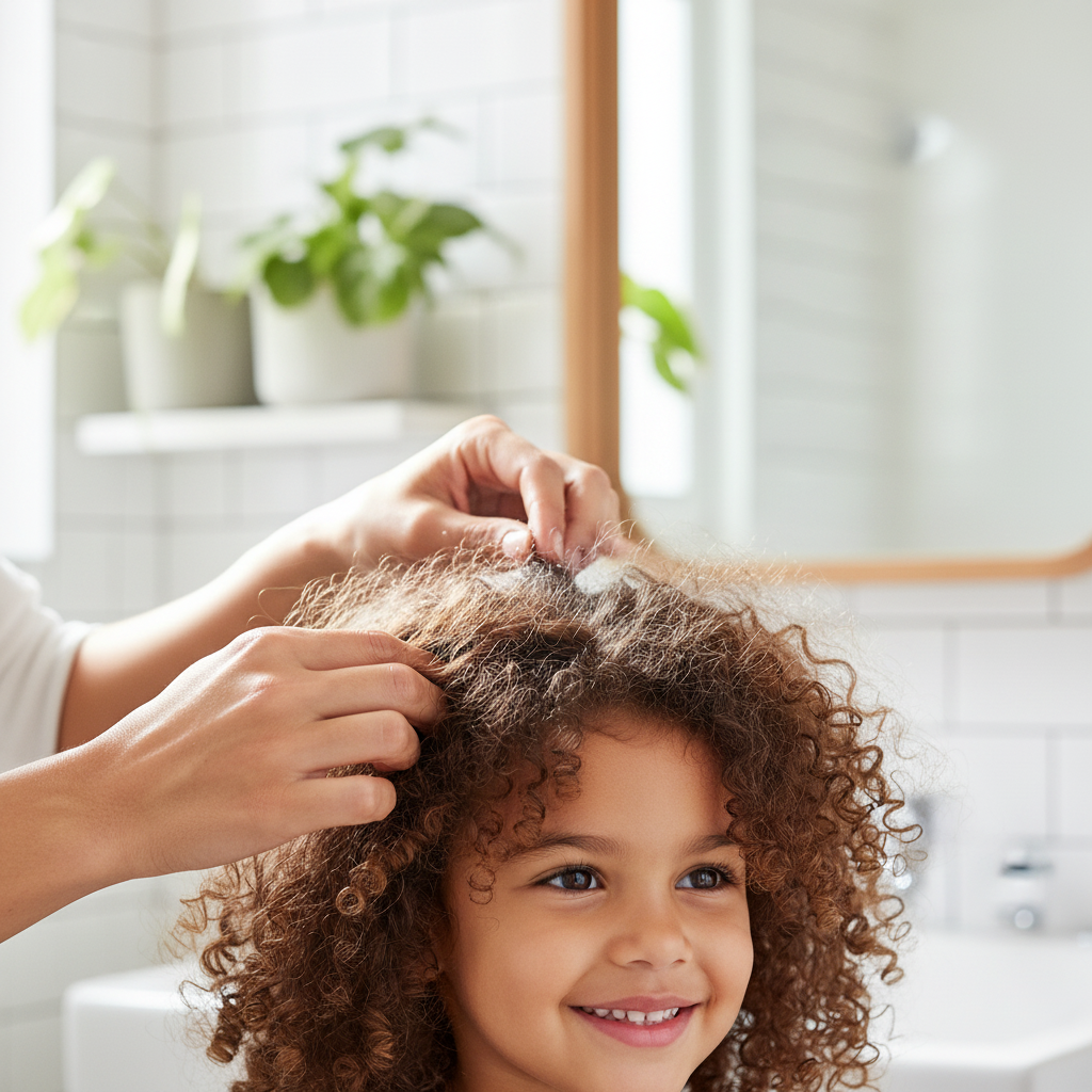 Sophie Crème Coiffante - Application sur cheveux bouclés enfant