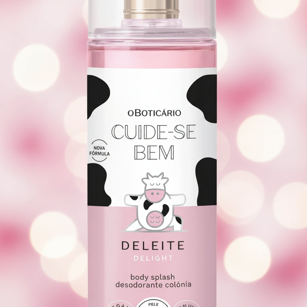 Body Splash Cuide-Se Bem Deleite - Detalhe do Rótulo
