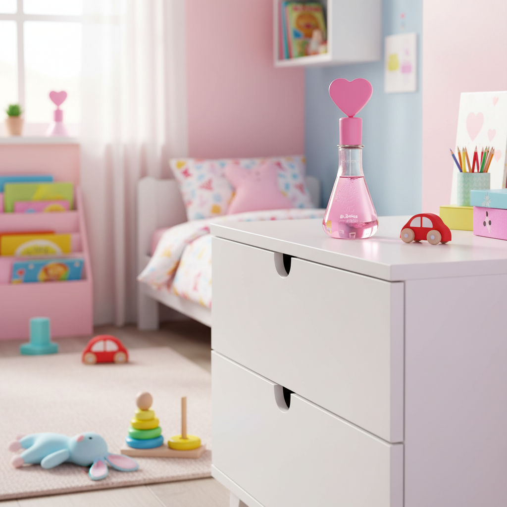 Parfum Dr. Botica dans une chambre d'enfant lumineuse