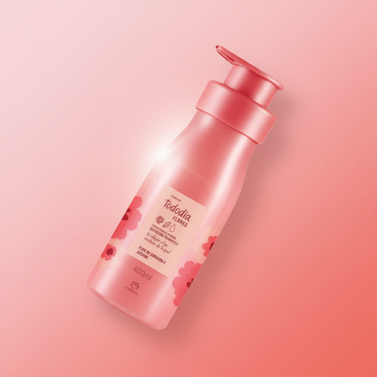 Natura TodoDia Flores Creme Hidratante Flor de Pêssego e Jasmin 400ml – Degradê Rosa