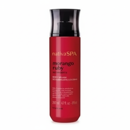 Body Splash Nativa SPA Morango Ruby 200ml - Fundo Branco