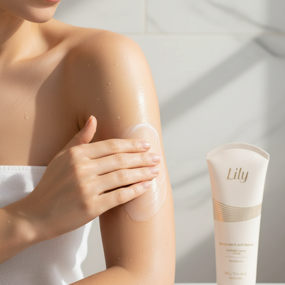 Gommage Hydratant Satiné Lily - Aplicação na Pele