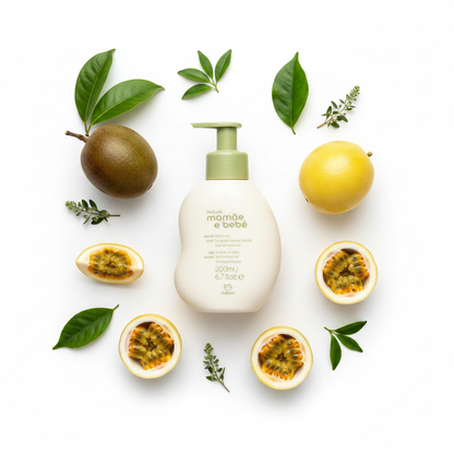 Sabonete Líquido Mamãe e Bebê Natura 200ml - ingredientes naturais