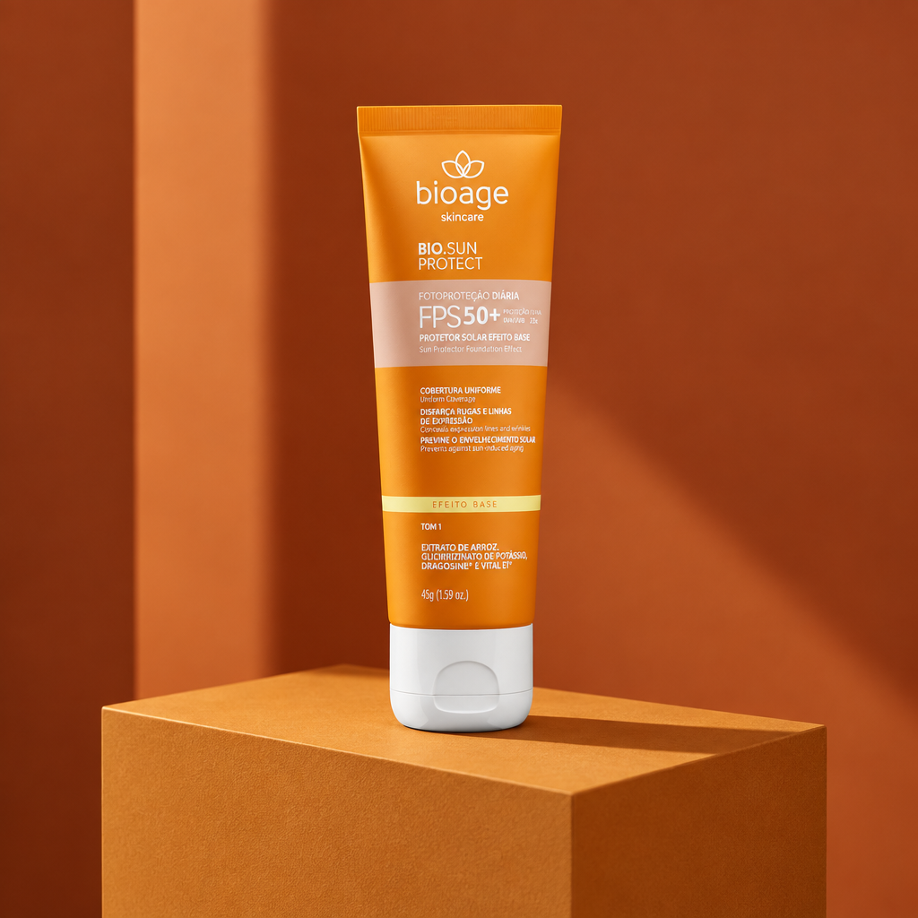 Bioage Bio-Sun Protect em base geométrica