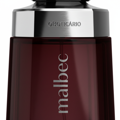 Détail du branding malbec et bande argentée