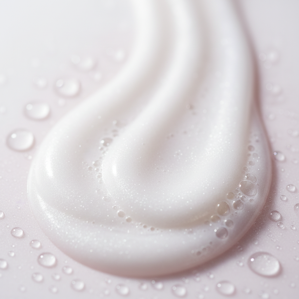 Texture crémeuse du shampooing hydratant