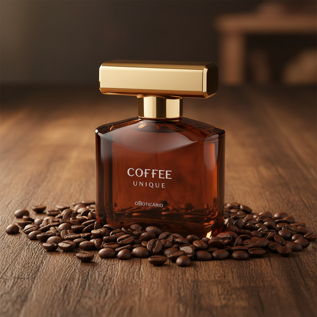 Coffee Man Unique - grãos de café em madeira escura