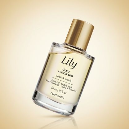 Óleo Acetinado Lily 50ml - degradê creme e dourado