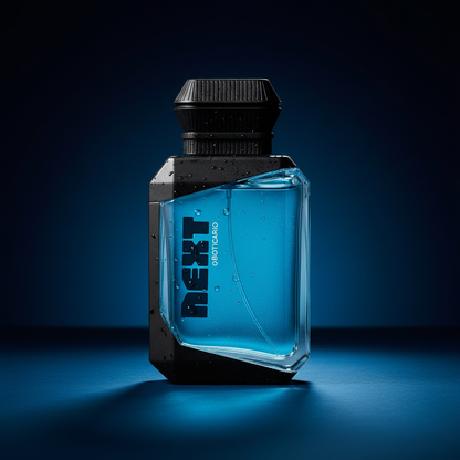 Next Eau de Toilette 75ml - detalhe frasco azul angular