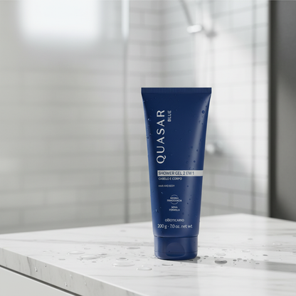 Quasar Blue dans un environnement de douche moderne
