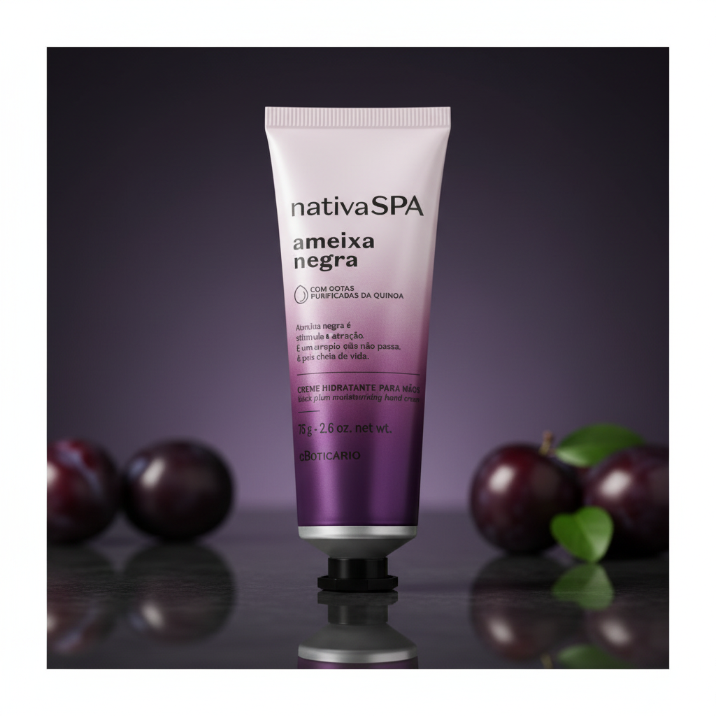 Creme de Mãos Nativa Spa Ameixa Negra - Ambiente com ameixas
