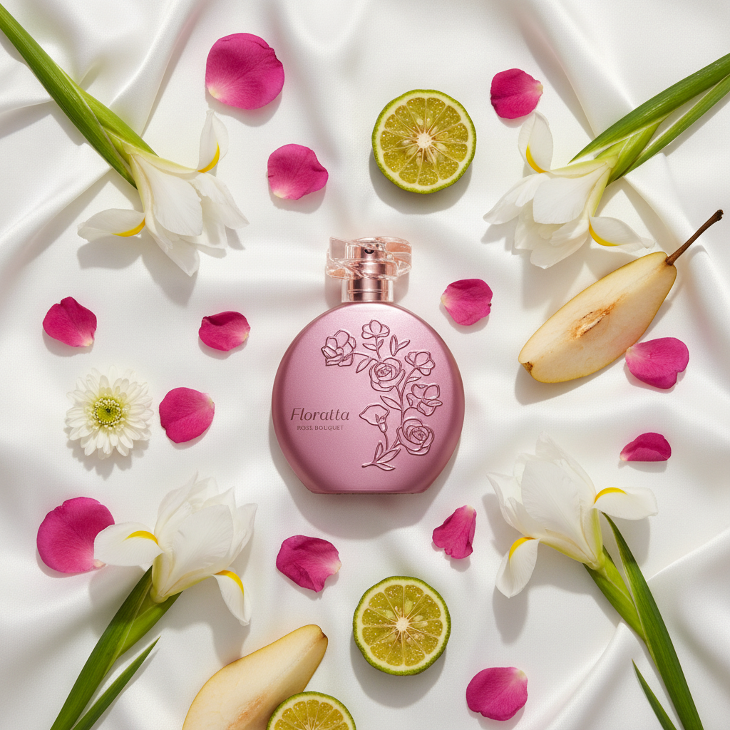Floratta Rose Bouquet — Flat Lay