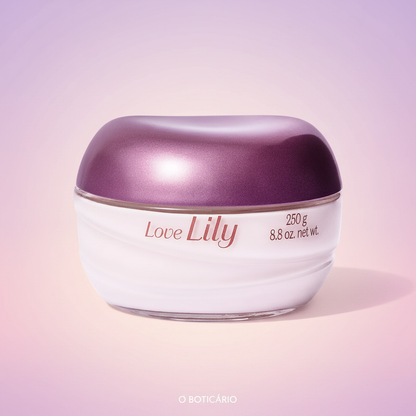 Love Lily Creme Hidratante Acetinado 250g - degrâde roxo