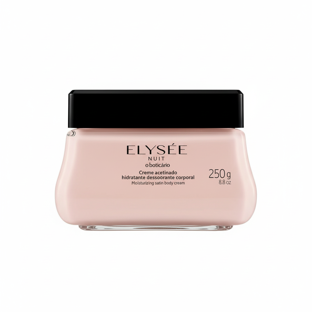 Elysée Nuit Creme Acetinado Hidratante Corporal 250g - Fundo Branco