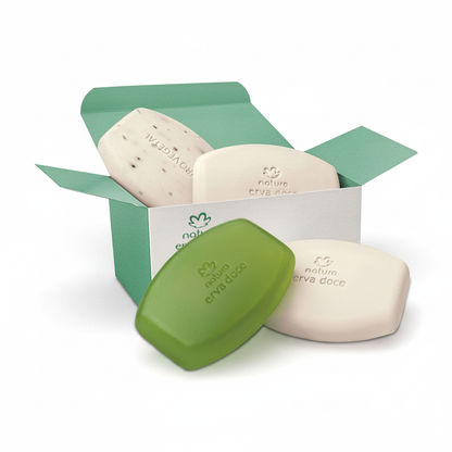 Natura Erva Doce Kit Sabonetes - fundo branco