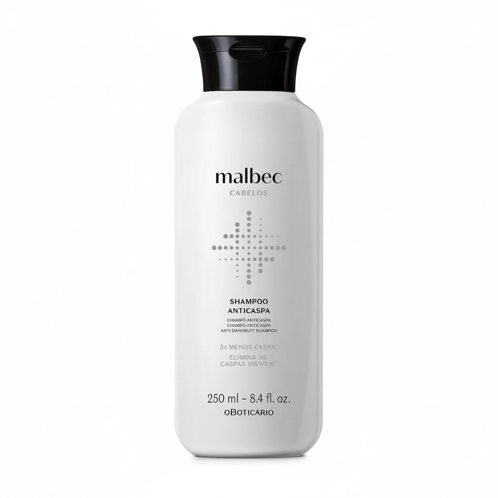 Shampoo Malbec Club Anticaspa 250ml - fundo branco