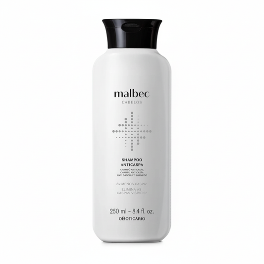 Shampoo Malbec Club Anticaspa 250ml - fundo branco