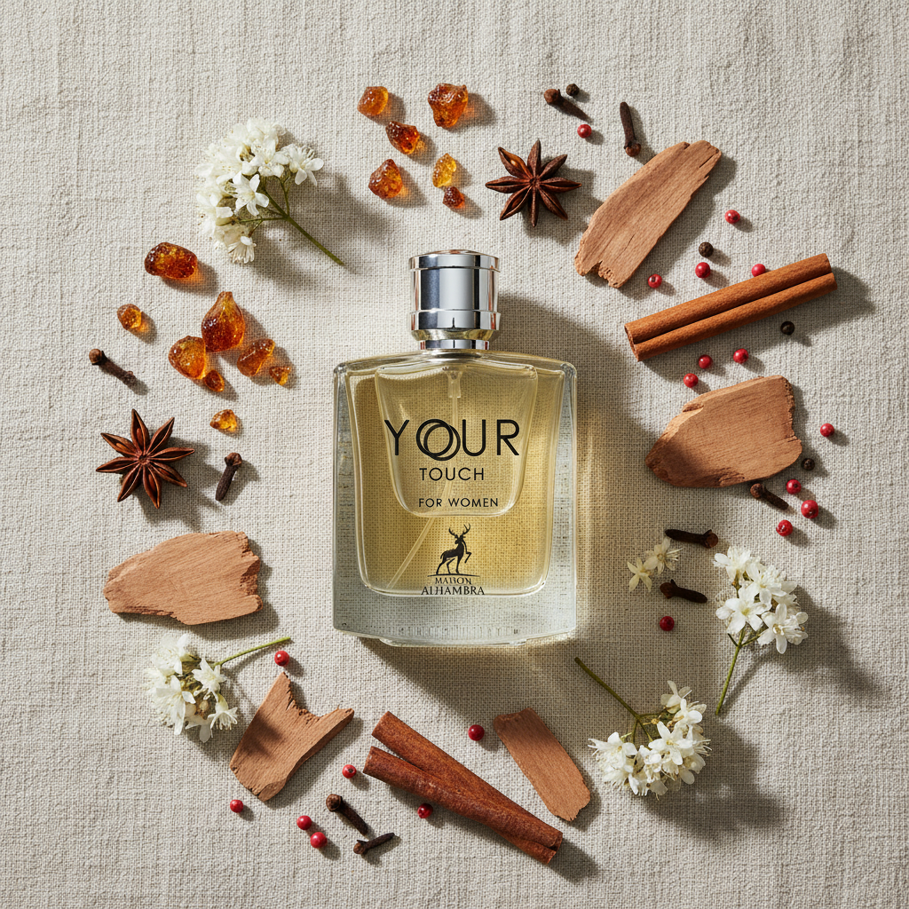 Maison Alhambra Your Touch EDP - Flat lay ingrédients