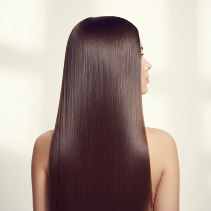 Résultat cheveux lisses et brillants