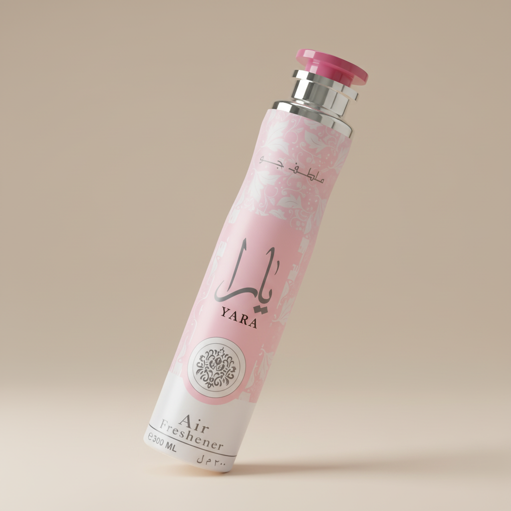 Lattafa Yara Air Freshener - Vista em ângulo 45 graus