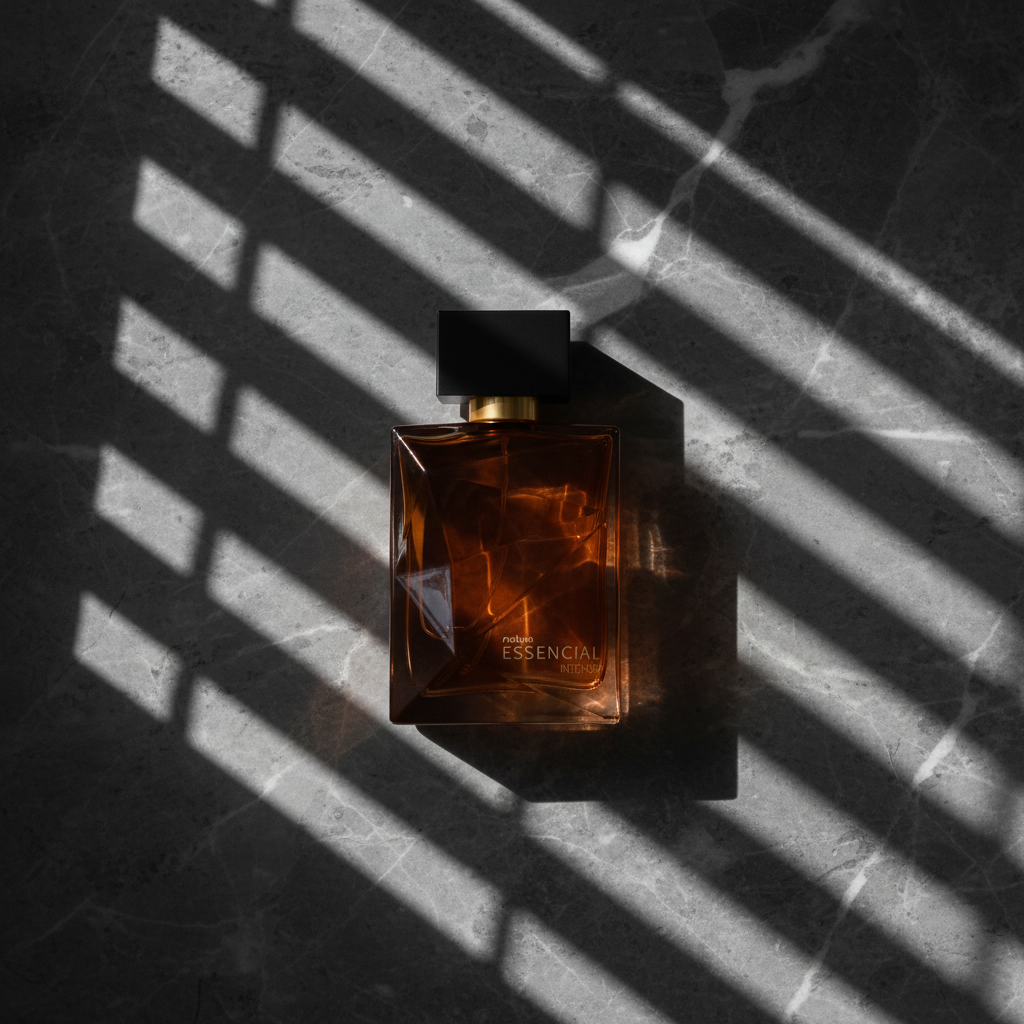 Essencial Intenso - Composition minimaliste avec ombres géométriques