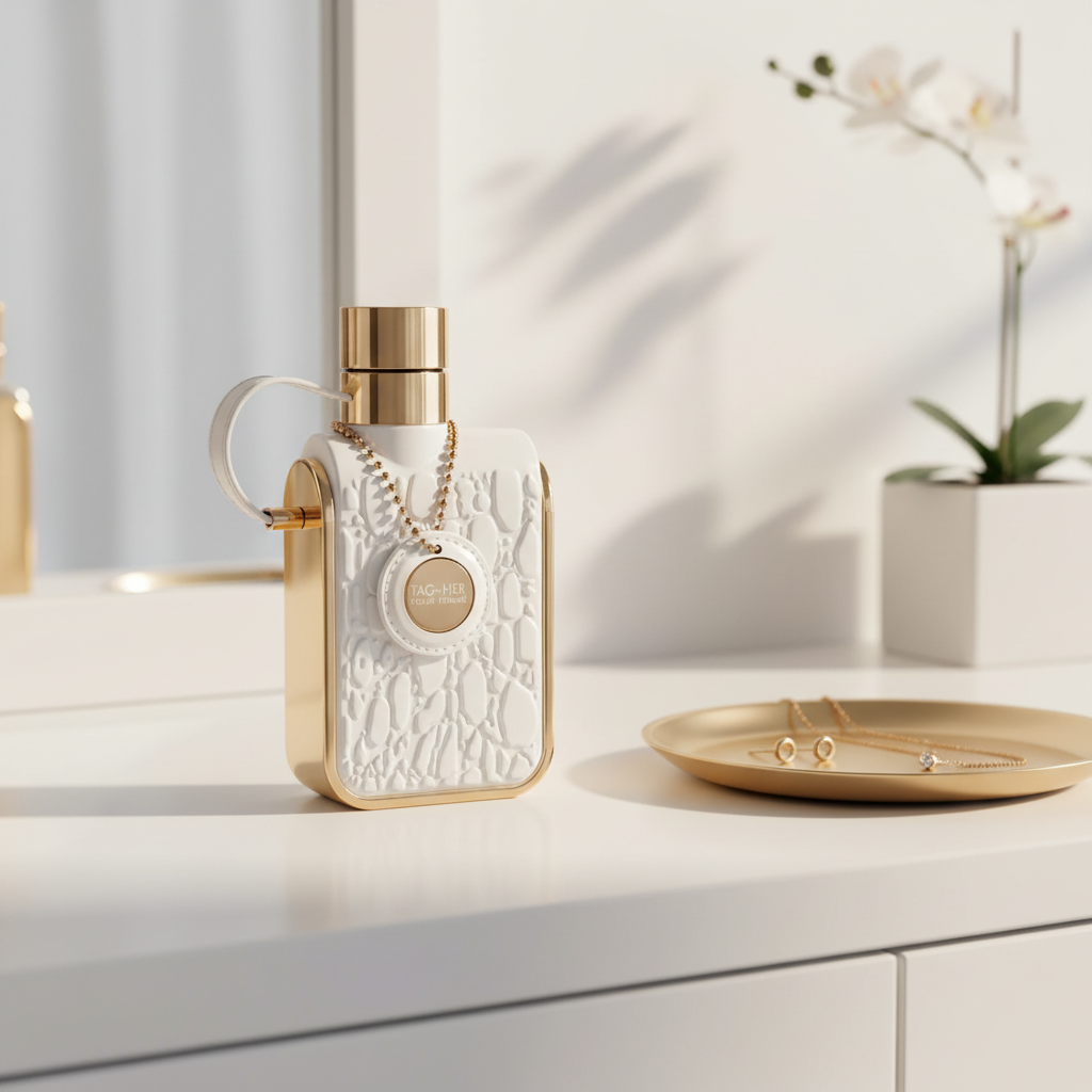 Armaf Tag Her 100ml — penteadeira bandeja dourada