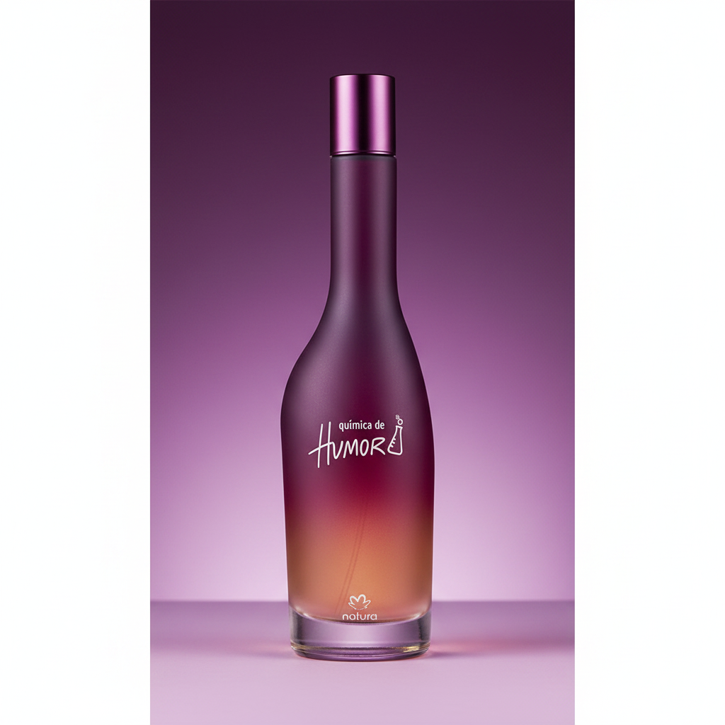 Química de Humor Feminino 75 ml - fundo degradê roxo