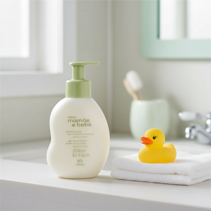 Sabonete Líquido Mamãe e Bebê Natura 200ml - banheiro bebê