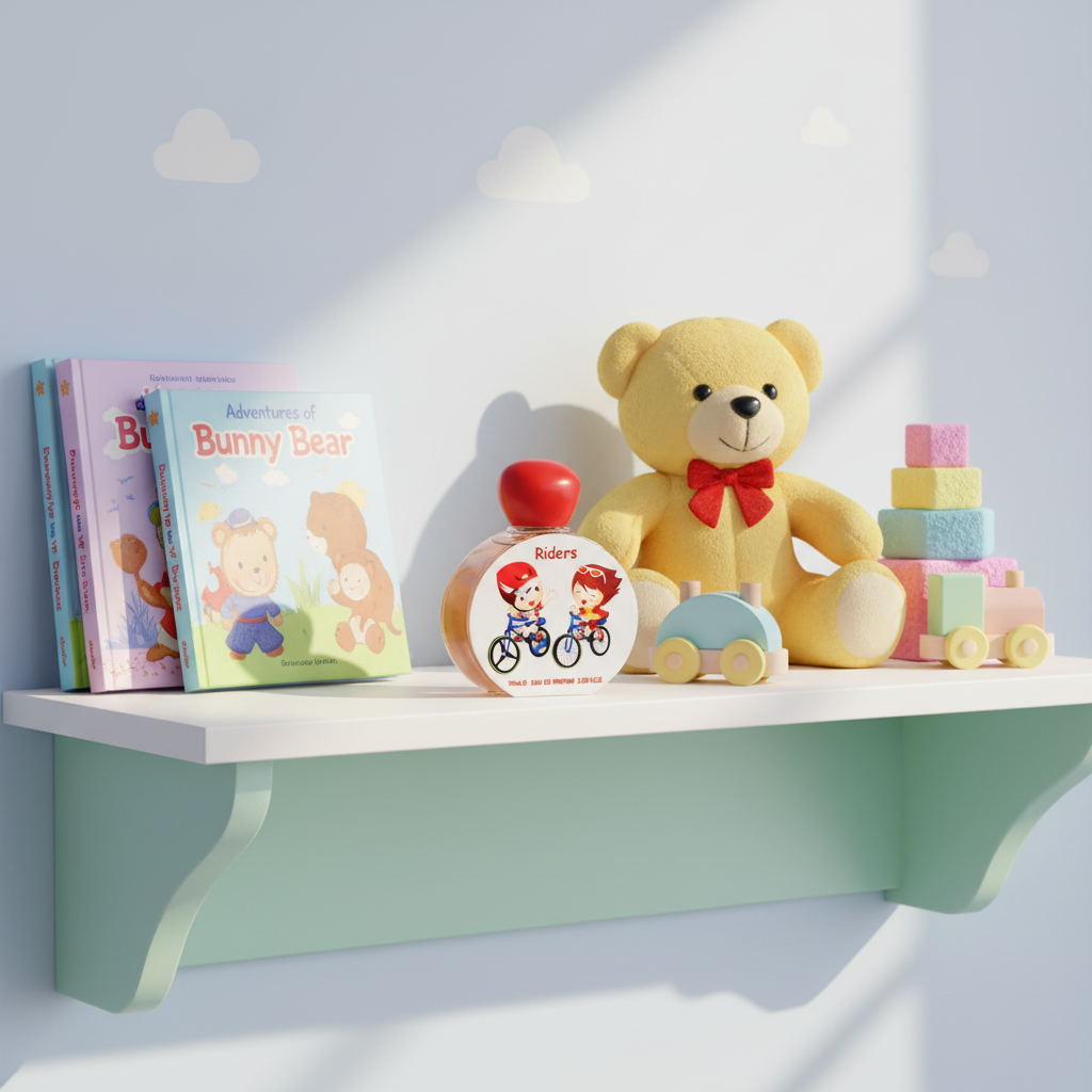 Perfume em prateleira infantil