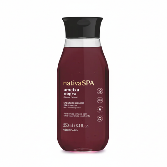 Nativa SPA Ameixa Negra Sabonete Líquido 250ml - detalhe rótulo