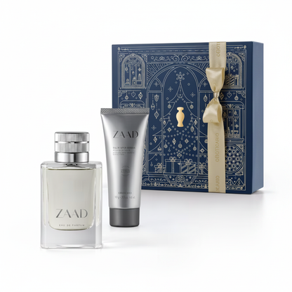 Kit Presente Zaad - flat lay com caixa fechada