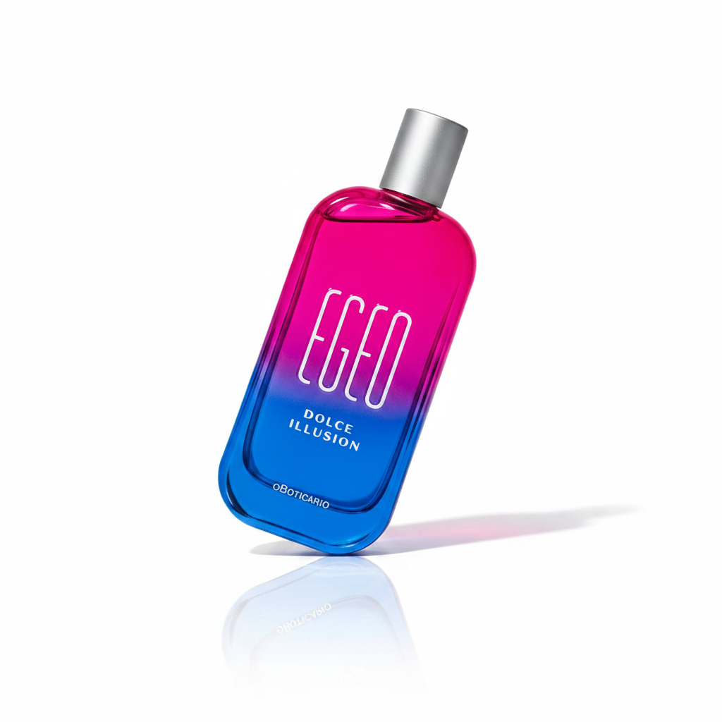 Egeo Dolce Illusion Eau de Toilette - ângulo com reflexos rosa e azul