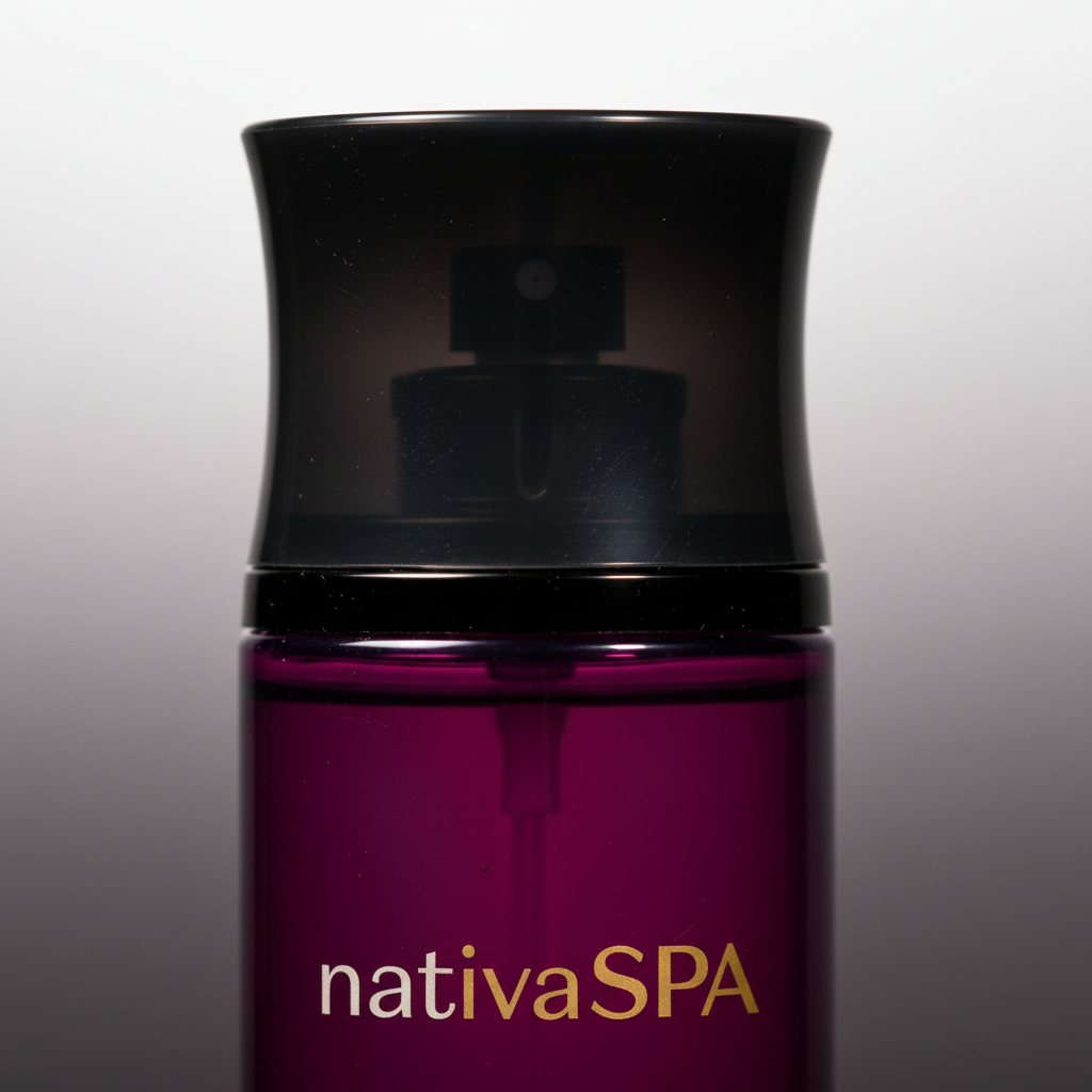 Desodorante Colônia Body Splash Nativa SPA Ameixa Negra - Detalhe do cap e spray