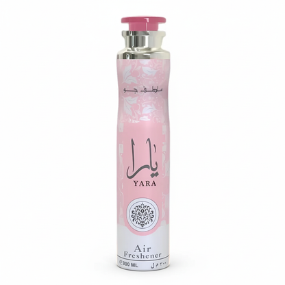 Lattafa Yara Air Freshener 300ml - Vista frontal com fundo branco