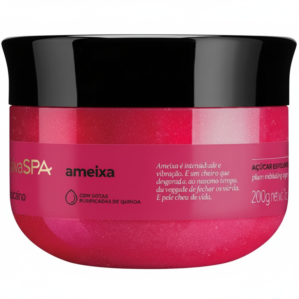 Nativa SPA Ameixa Açúcar Esfoliante 200g - detalhe rótulo