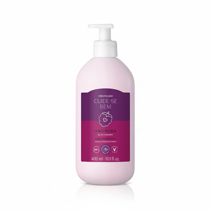 Loção Hidratante Corporal Cuide-se Bem Amoruda Blackberry 400ml - fundo branco